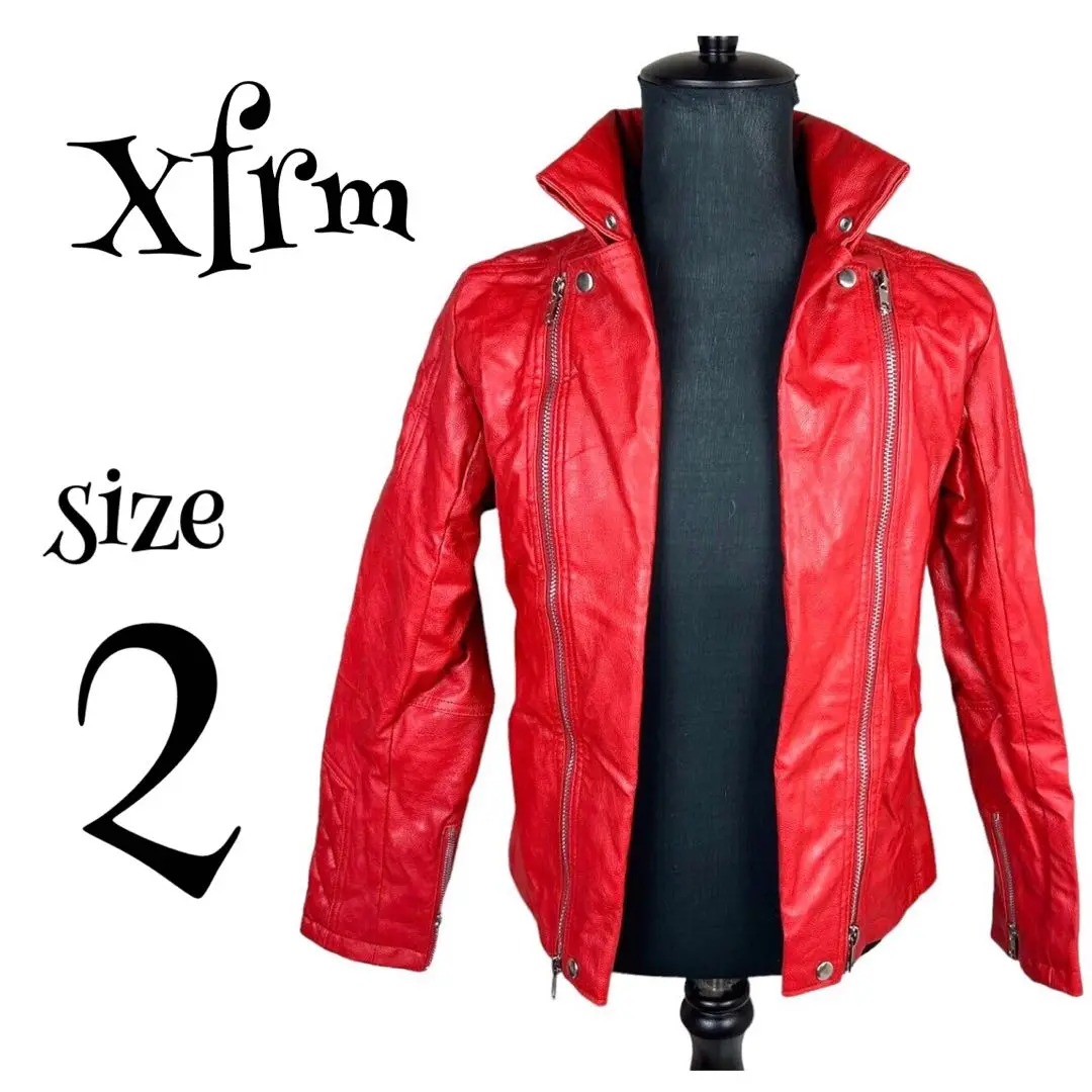 【希少】Xfrm レザージャケット フード付き サイズ2 2025年最新】Xfrm メンズ レザージャケット・ライダースの人気