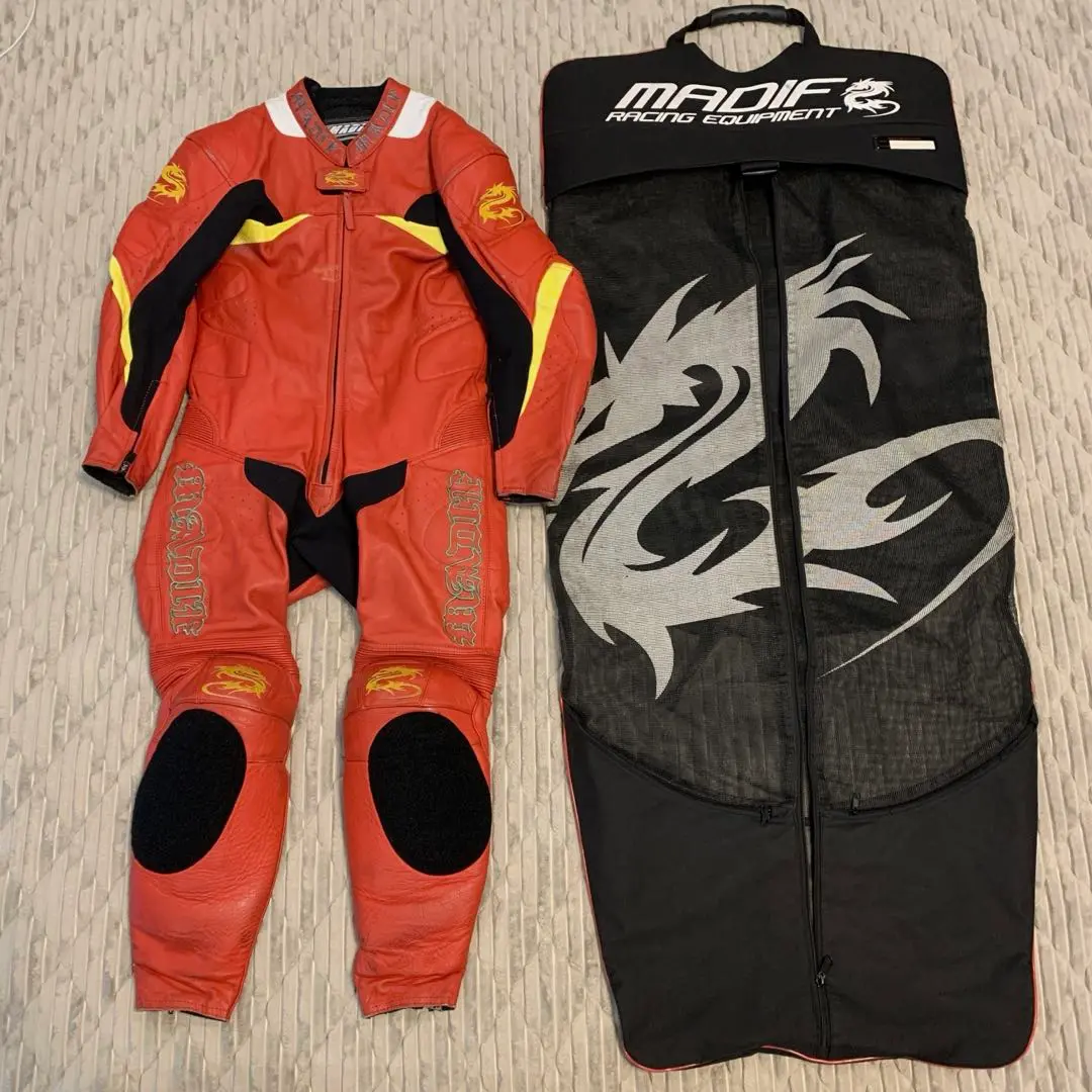 バイク用ツナギ MADIF Mサイズ MADIF マディフ皮ツナギMサイズ