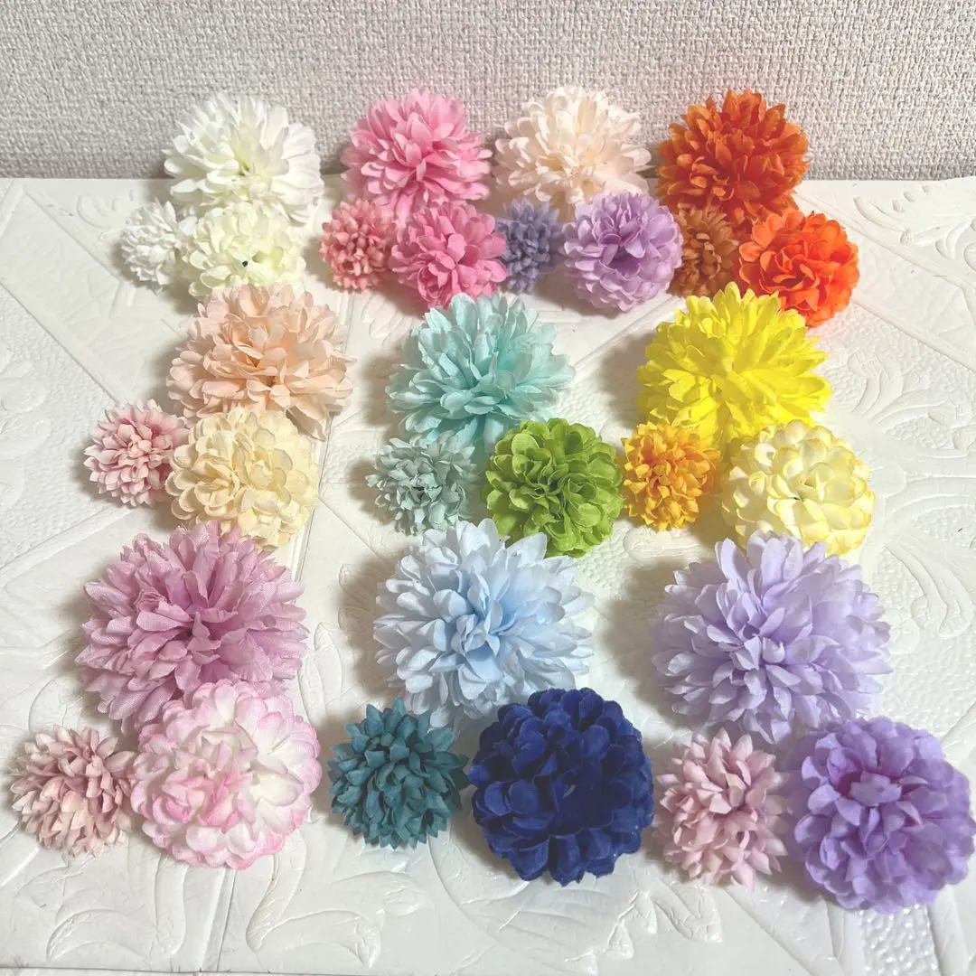 Thumbnail of NO1111-01 Artificial flower hair ornament, handmade, chrysanthemum pom-pom