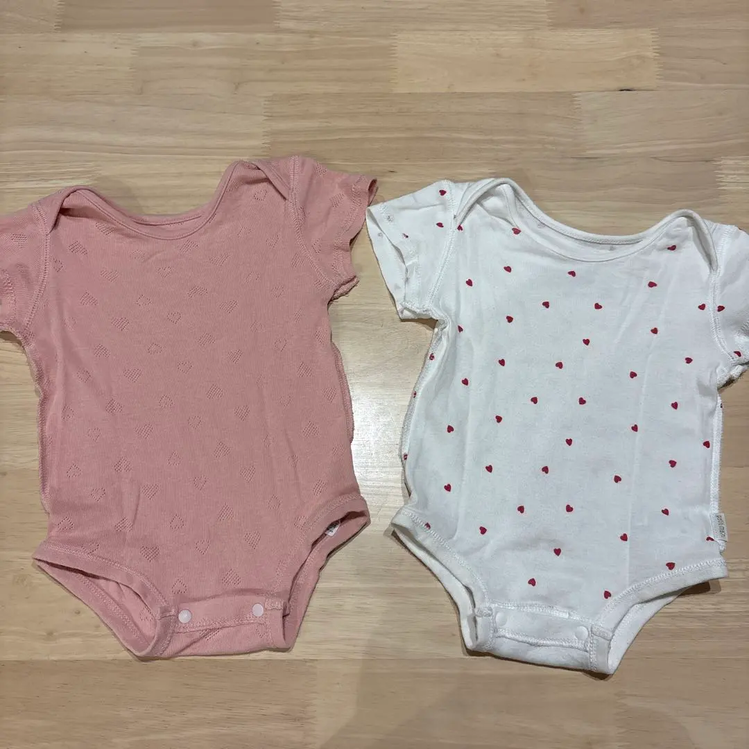 petit main 嬰兒服 連身衣 短袖 包屁衣 2件 的縮圖
