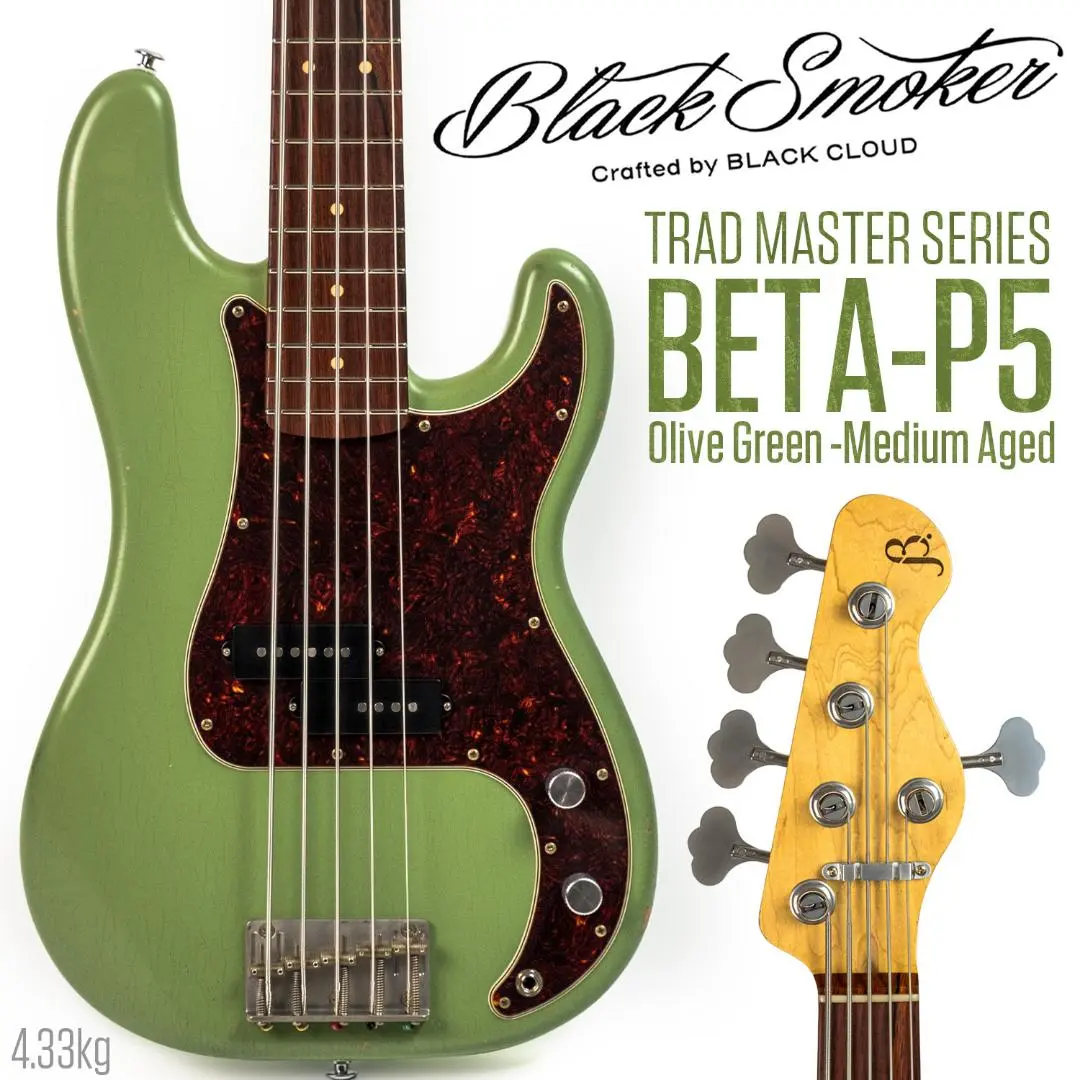 【最終値 8/24まで出品】Black Smoker TM BETA-P5 Black Smoker TM BETA-P5【国産5弦プレべ！】 ブラック