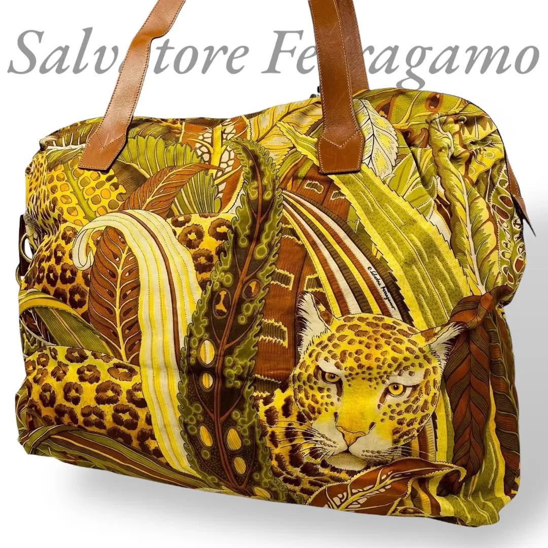 匿名発送⭐️Ferragamo ボストンバッグ ハンド トート 大容量 こげ茶色 匿名発送️Ferragamo ボストンバッグ ハンド トート 大容量 こげ茶色