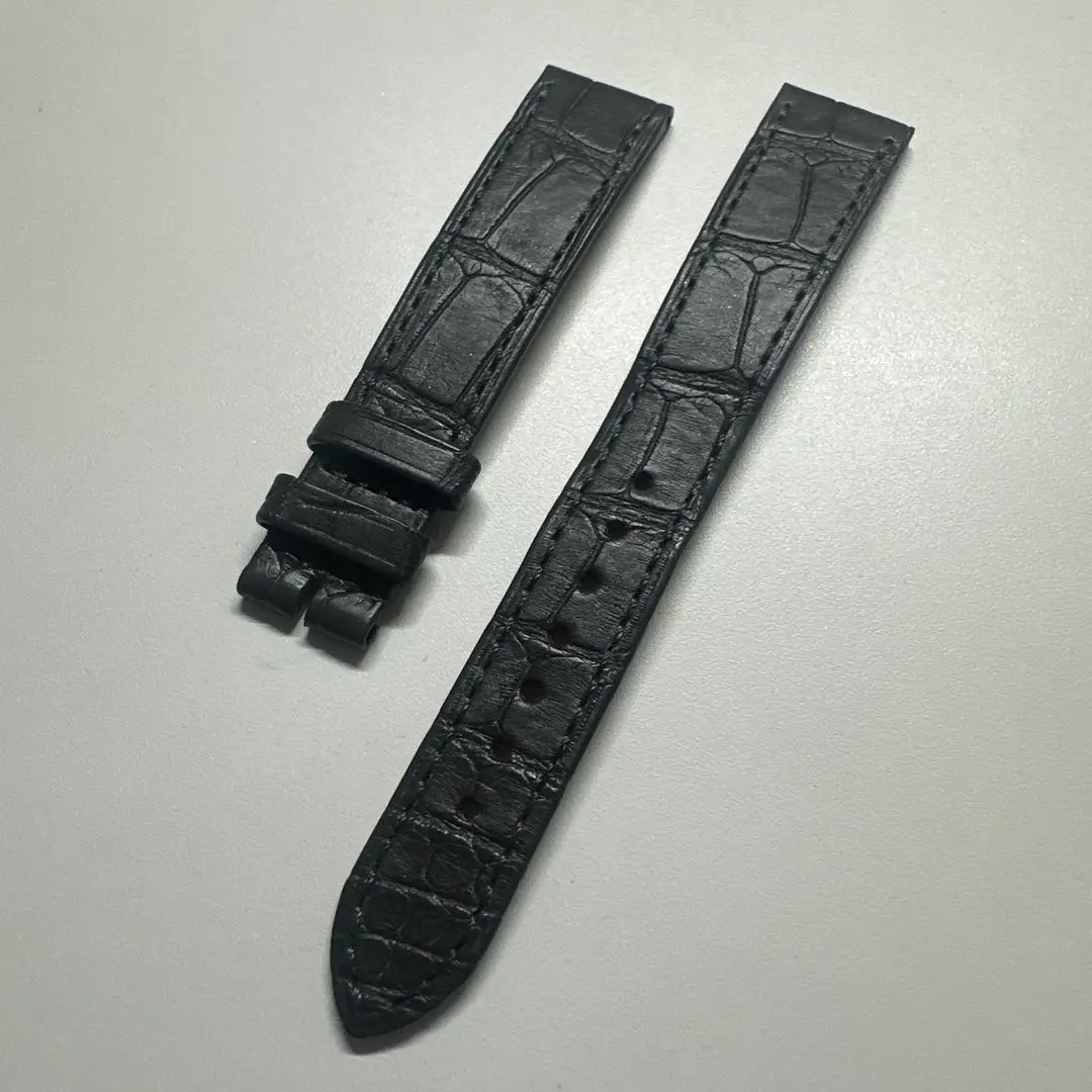 【中古品】Cartier サントレレザー替えベルト チャコールグレー サントス ドゥ カルティエ レザーベルト ブラック（2025/02/02