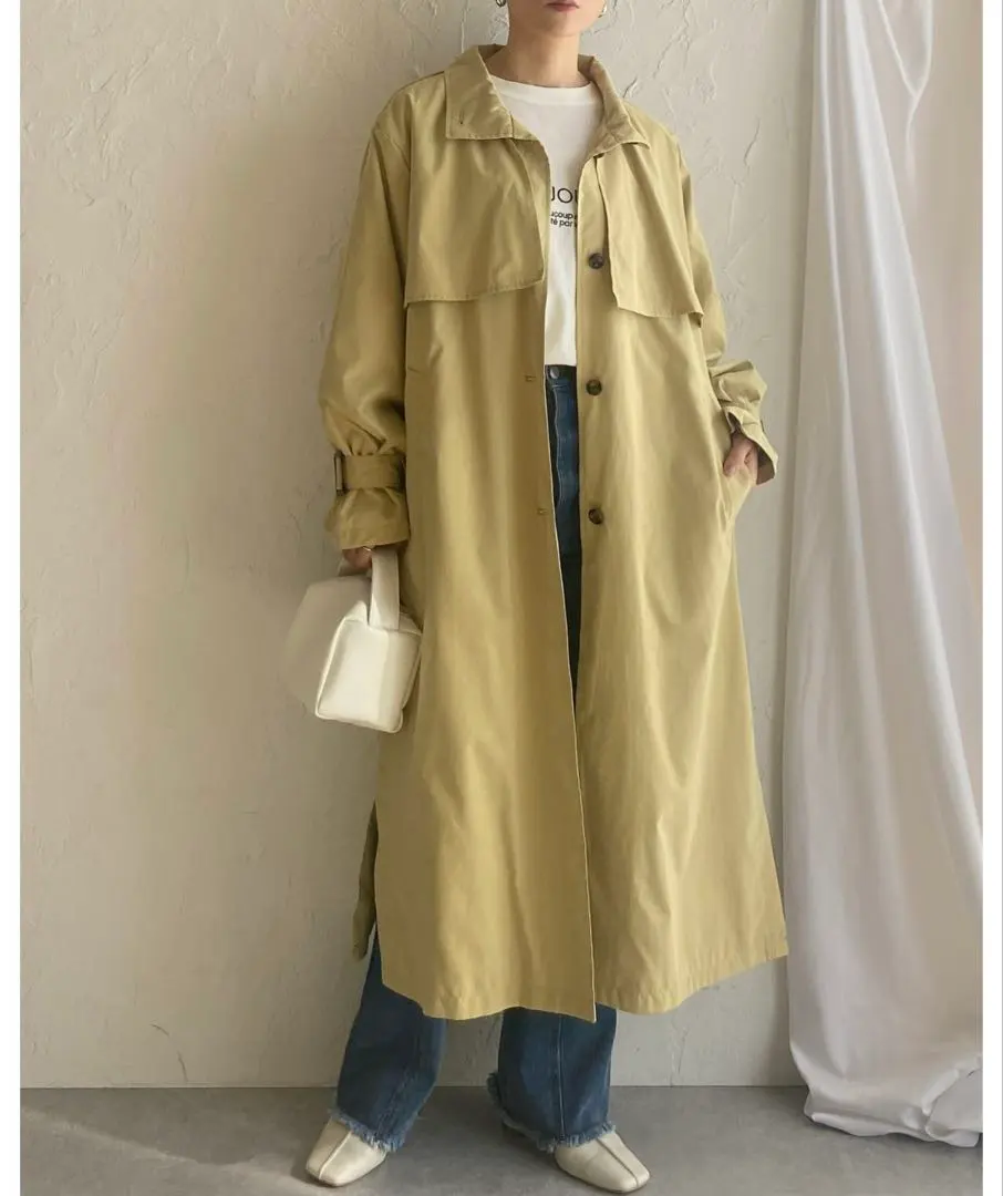 Thumbnail of Volume Sleeve Candy Sleeve 2-way Long Stand Collar/Stain Collar Coat