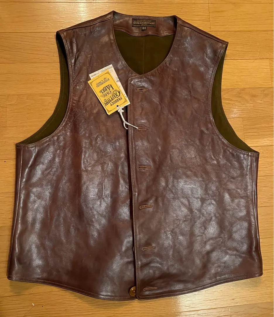 Thumbnail of Worn for fitting only. Size 44. Free Wheeler's Jerkin Vest. With tags. Brown.
