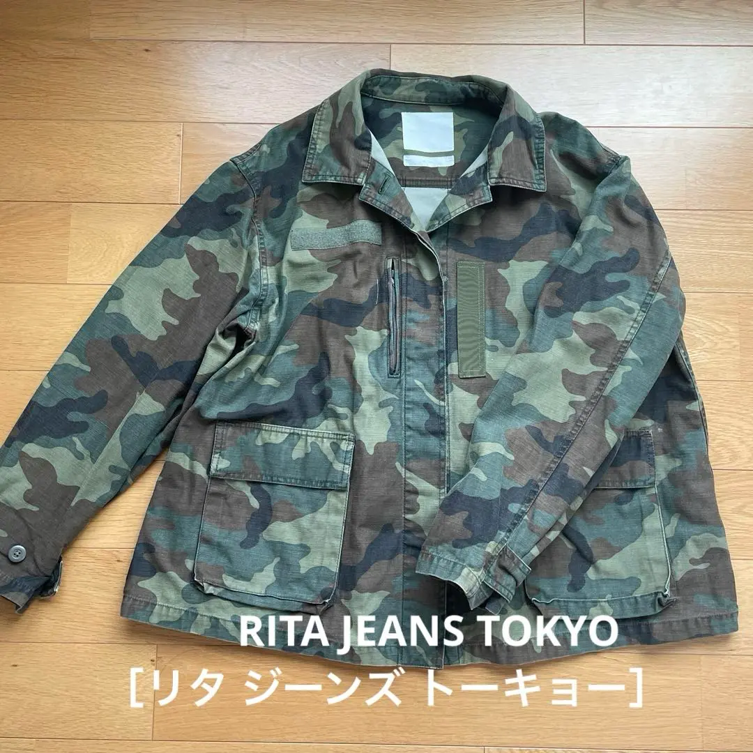 新品同様 リタジーンズトーキョー コットン ミリタリージャケット 2025年最新】RITA JEANS TOKYO レディース ミリタリージャケット