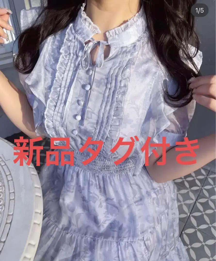 AnMILLE半袖リボン　ラメワンピース AnMILLE半袖リボンラメワンピース