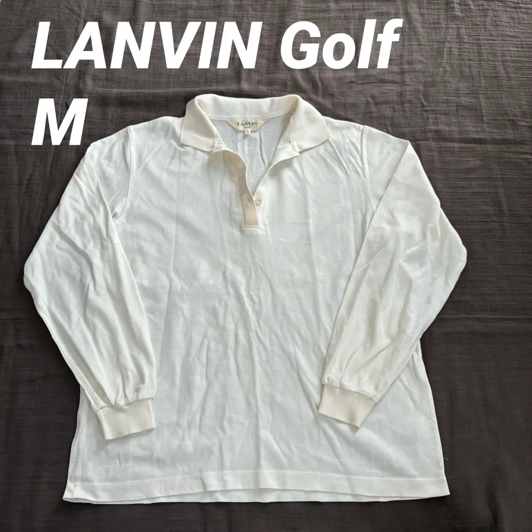 Thumbnail of LANVIN Golf Long Sleeve Polo Shirt M size Silk blend White Sport