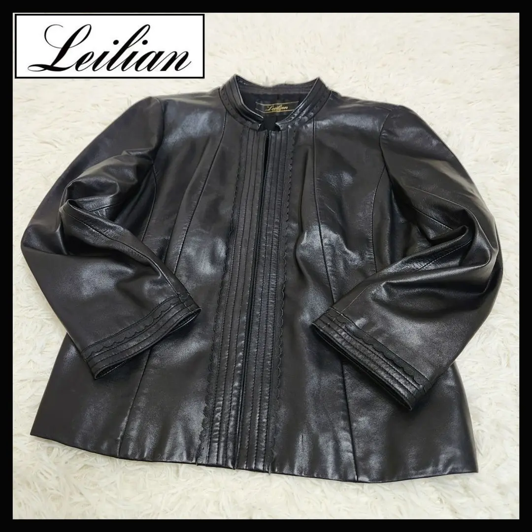 希少✨美品【レリアン】シングルライダースジャケット 羊革 ラムレザー 現行タグ 2025年最新】leilian レディース シングルライダースの人気