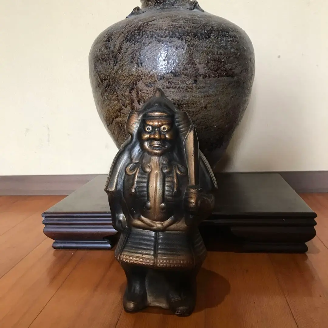 A+B 鬼瓦 鐘馗様 燻し銀瓦 飾り瓦 守神 置物 オブジェ お守り A+B 鬼瓦 鐘馗様 燻し銀瓦 飾り瓦 守神 置物 オブジェ お守り