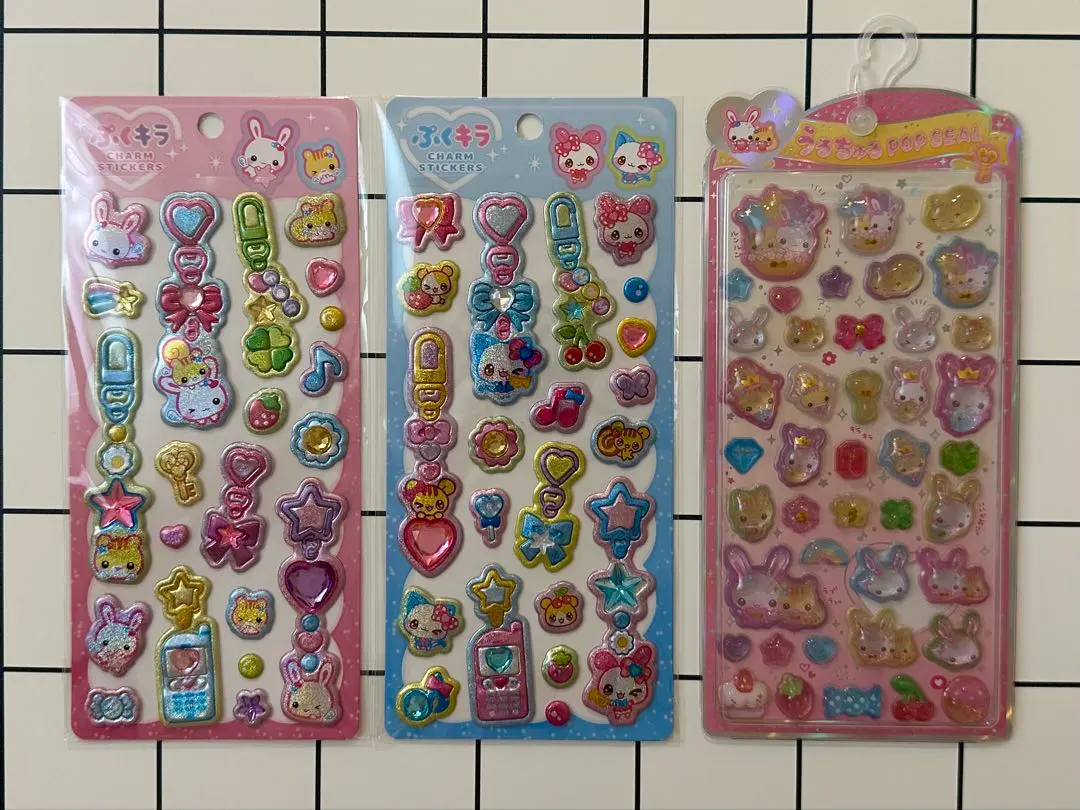 Thumbnail of Fluffy Rabi-chan & Magical Mew-chan Sticker Set of 3