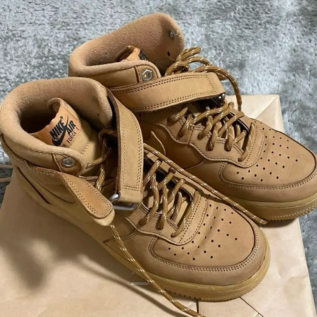 専用　ナイキ エアフォース1ミッド フラックス ウィート スニーカー 27.5 9/20発売｜Nike Air Force 1 