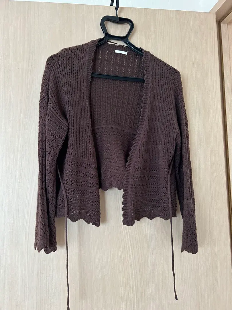 Thumbnail of GU Brown Braided Short Cardigan