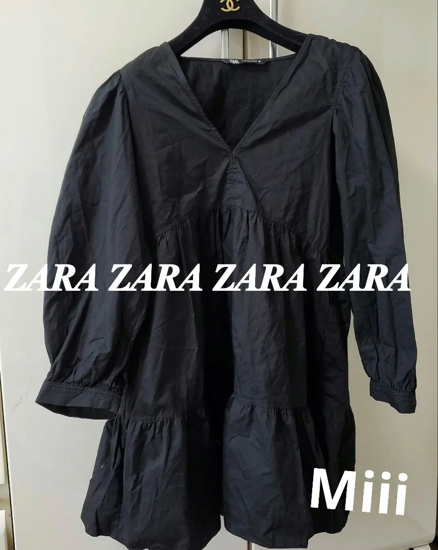 Thumbnail of A11031 ZARA♡Black mini dress, long sleeves, super cute♡