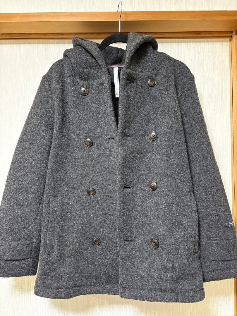 Thumbnail of URBAN RESEARCH DOORS Gray Double Breasted Pea Coat