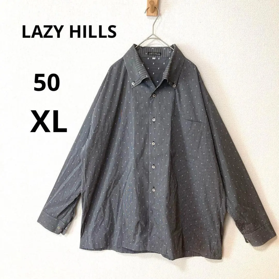 LAZY HILLS 50 XL 條紋 圓點 牛津襯衫 長袖 的縮圖