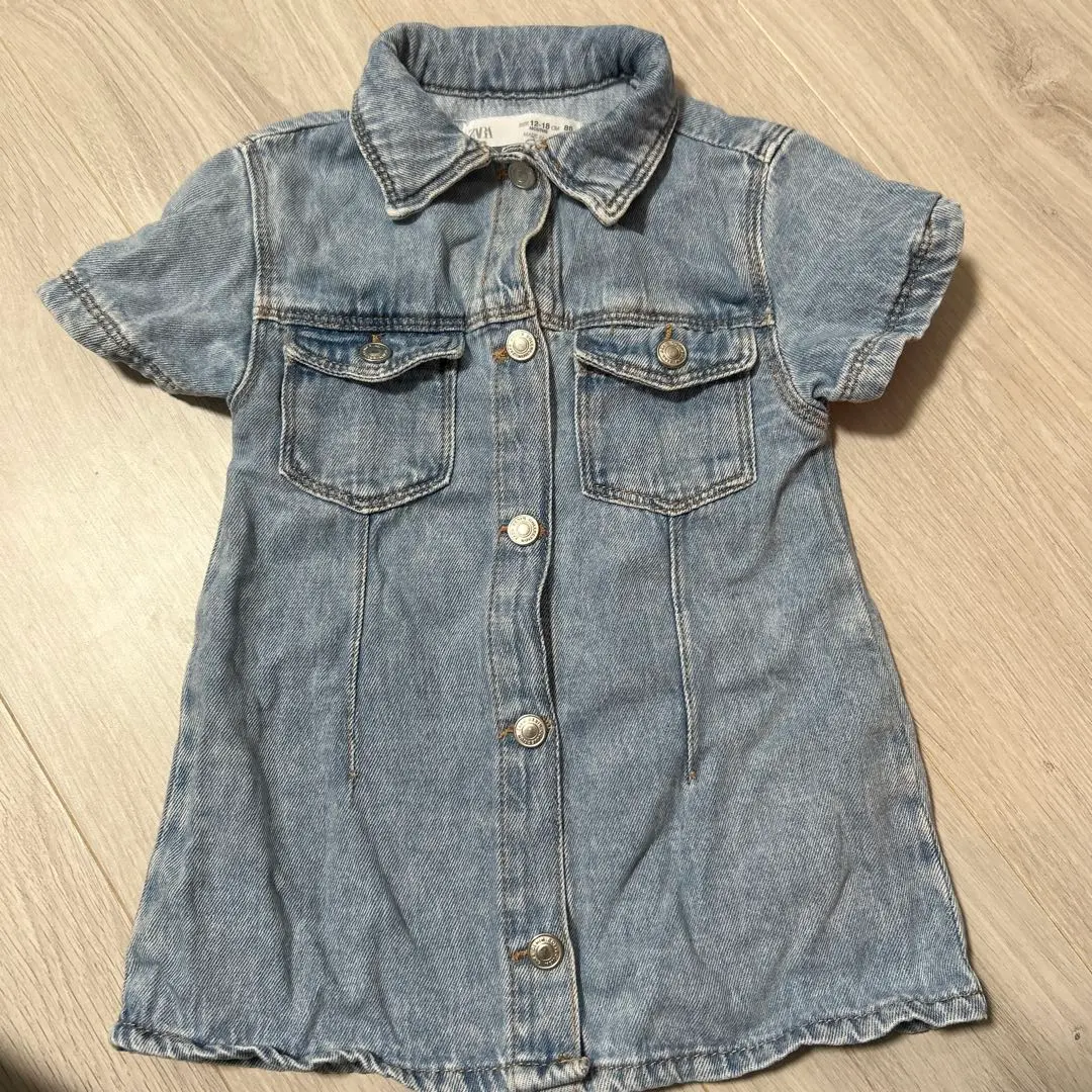 牛仔襯衫洋裝 95cm以下 的縮圖