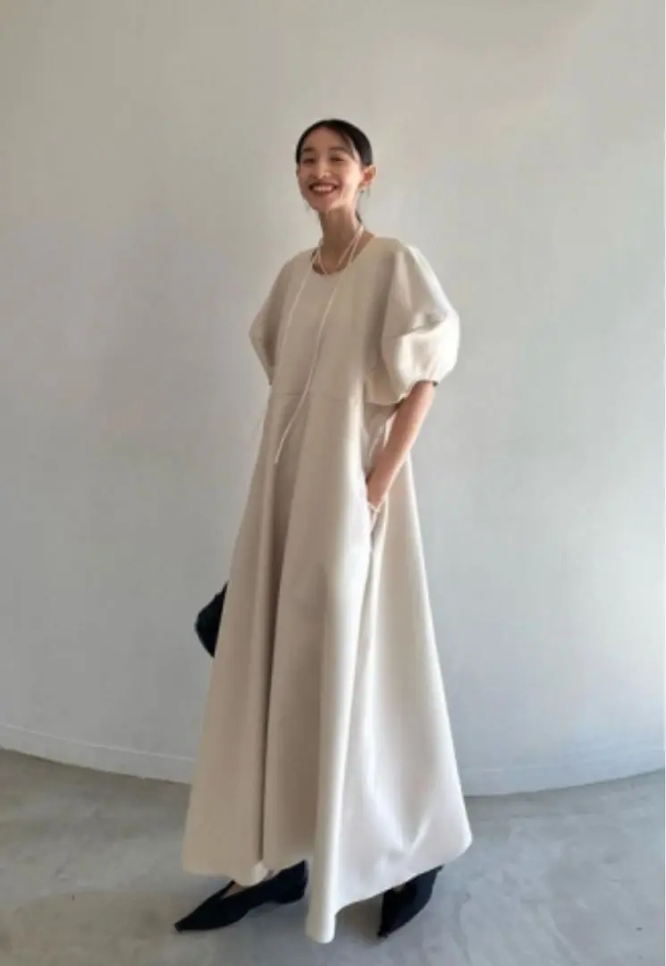 【美品♡】クラネ CLANE ネック リボン ランタン スリーブ ワンピース CLANE - ネック リボン ランタン スリーブ ワンピース - NECK