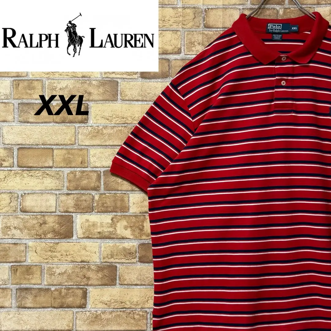 Thumbnail of Polo by Ralph Lauren Short Sleeve Polo Shirt Big Silhouette Embroidered Logo Red XXL