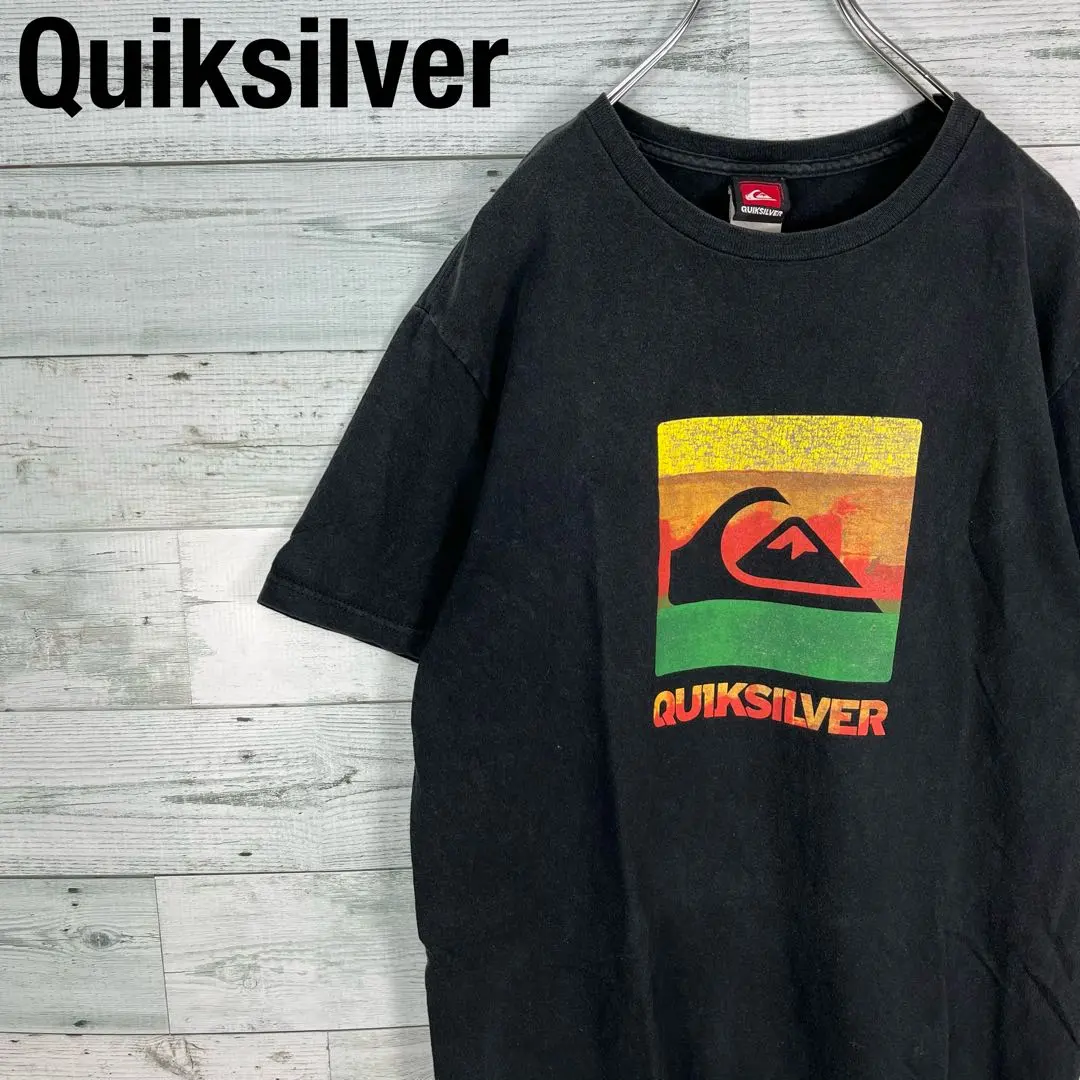Thumbnail of [SALE] Quiksilver, Size L Equivalent, Printed Logo Crack Short Sleeve T-shirt