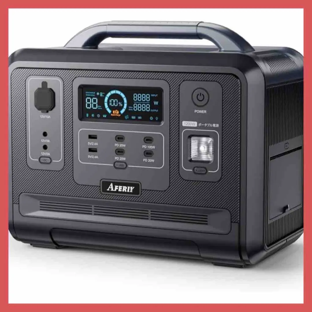 ポータブル電源  AFERIY 1202A　最大2400W 新品未使用　送料無料 Amazon.co.jp: AFERIY 2400 ポータブル電源 大容量 ポータブル
