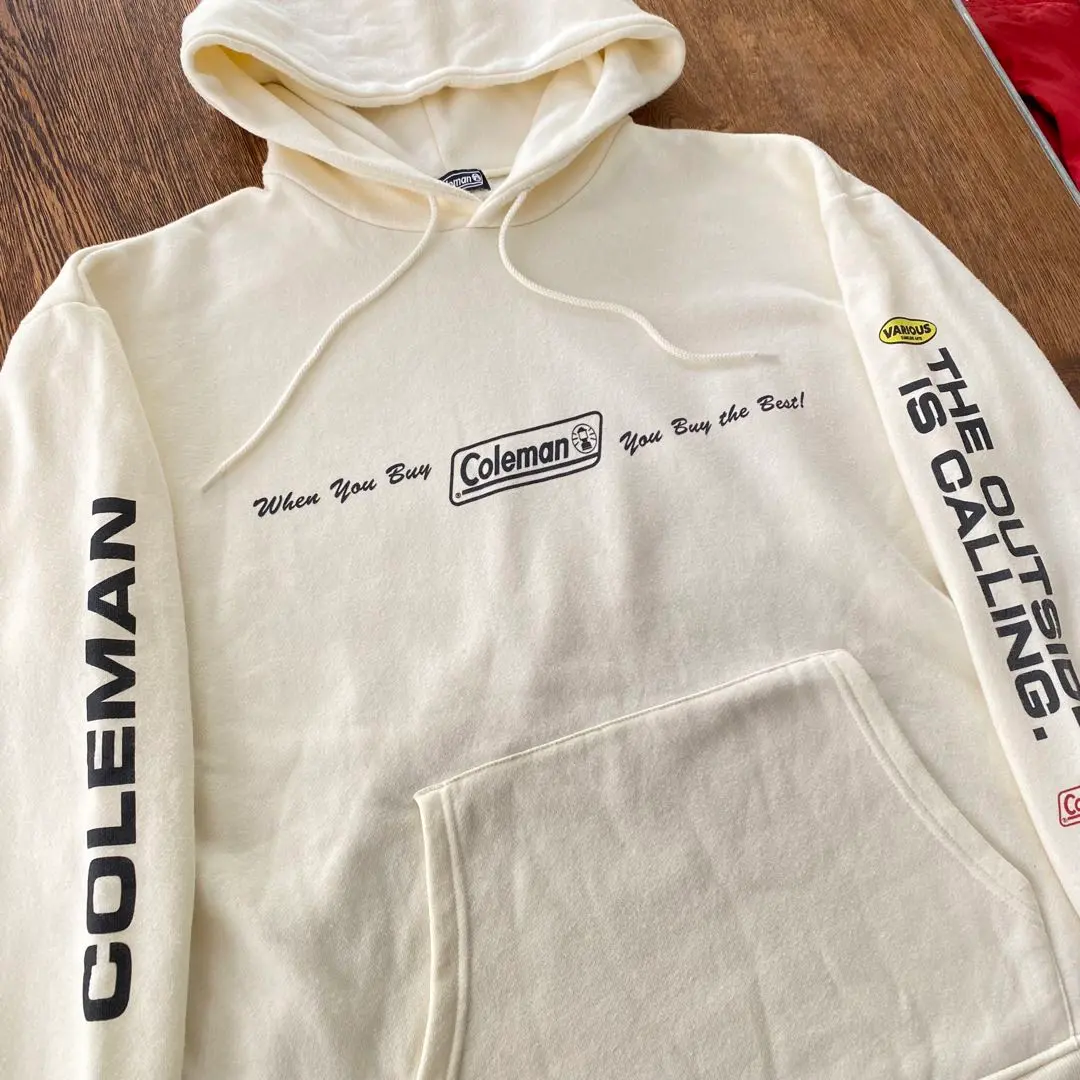 新品タグ付き Colemanコールマン　パーカー白L u0026ソックス4足セット