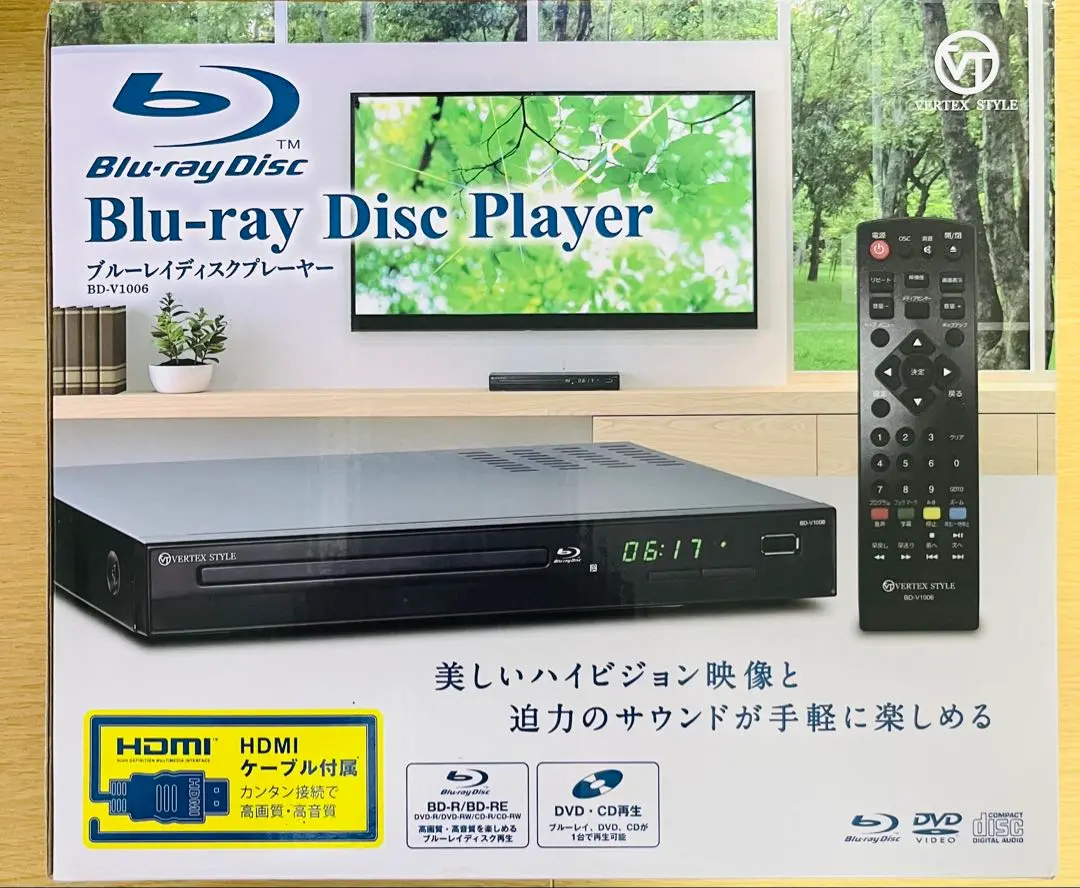 新品未開封　ヴァーテックス BD-V1006 BLACK Amazon | VERTEX ブルーレイディスクプレイヤー BD-V1006
