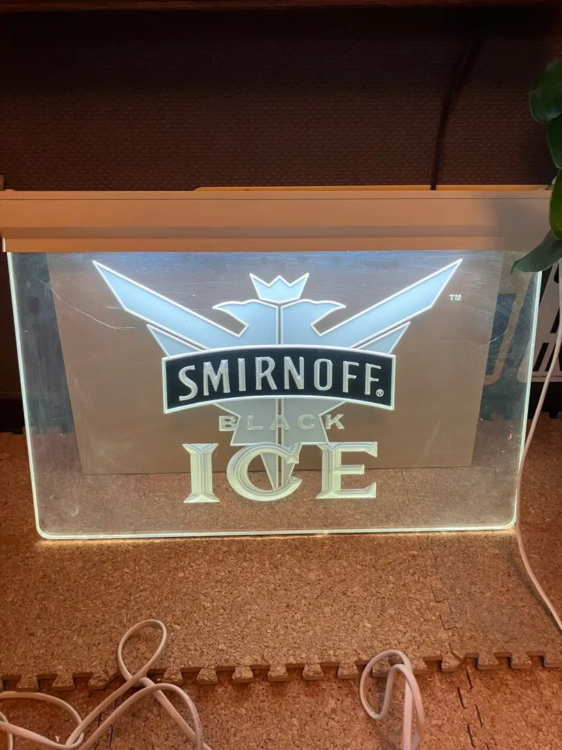 SMIRNOFF LED ネオンサイン 看板　スミノフ　インテリア照明 希少 非売品 スミノフ 大型 電光 電飾 看板 LED ライト ネオン