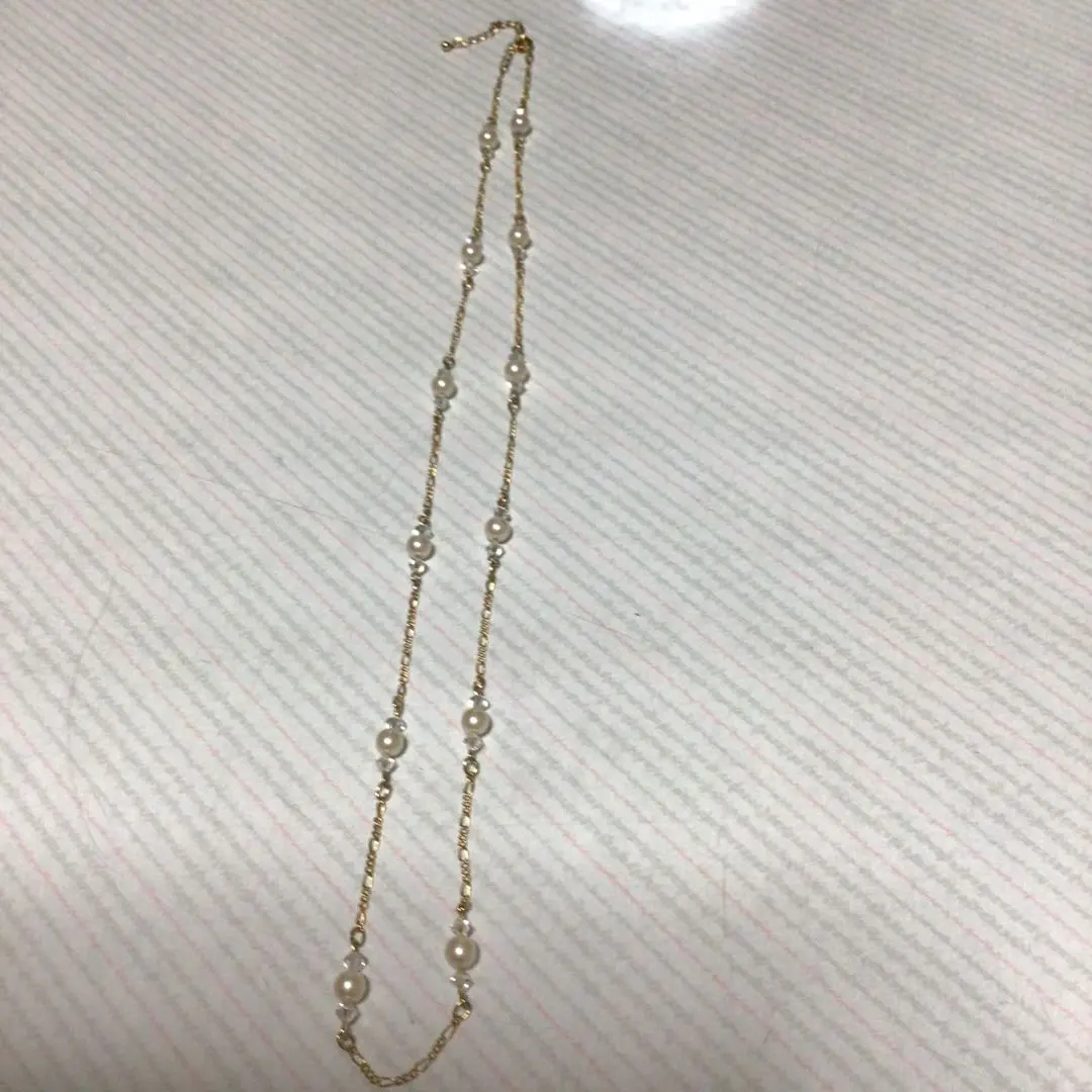 Thumbnail of Long pearl and bead necklace