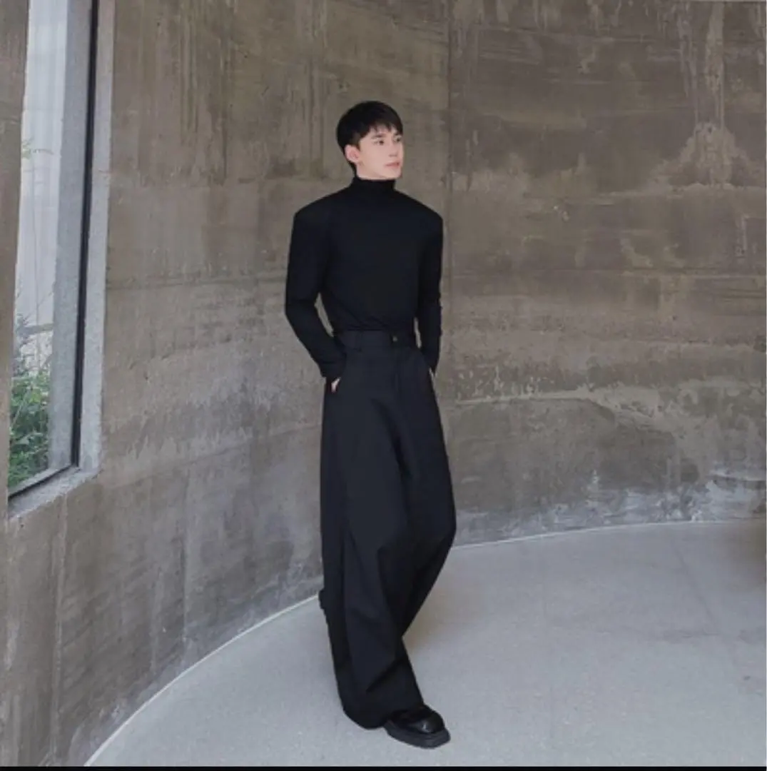 新品 變形寬褲 西褲 巴吉 風格 垃圾搖滾 韓國 Y2K 闊腿 的縮圖