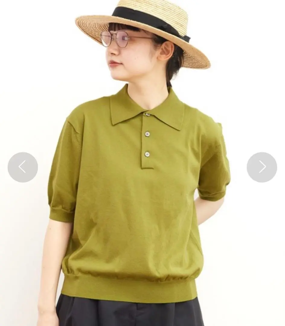 Fig London ポロシャツ SHEER knit polo（ポロシャツ）｜fig London（フィグロンドン