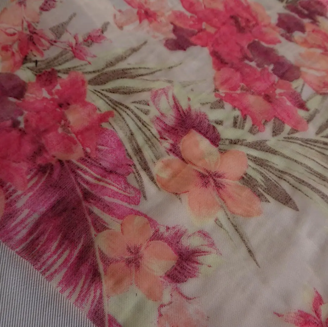 Thumbnail of Floral fabric scraps, flower pattern, handmade, sewing, dressmaking