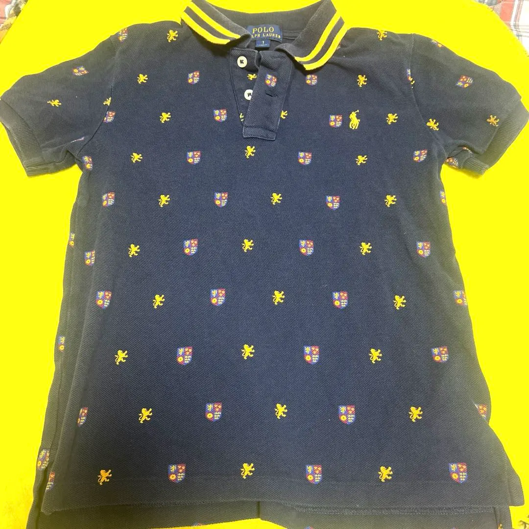 Thumbnail of First come, first served! Final price reduction! Immediate shipping! Ralph Lauren navy polo shirt, size 7 years old.