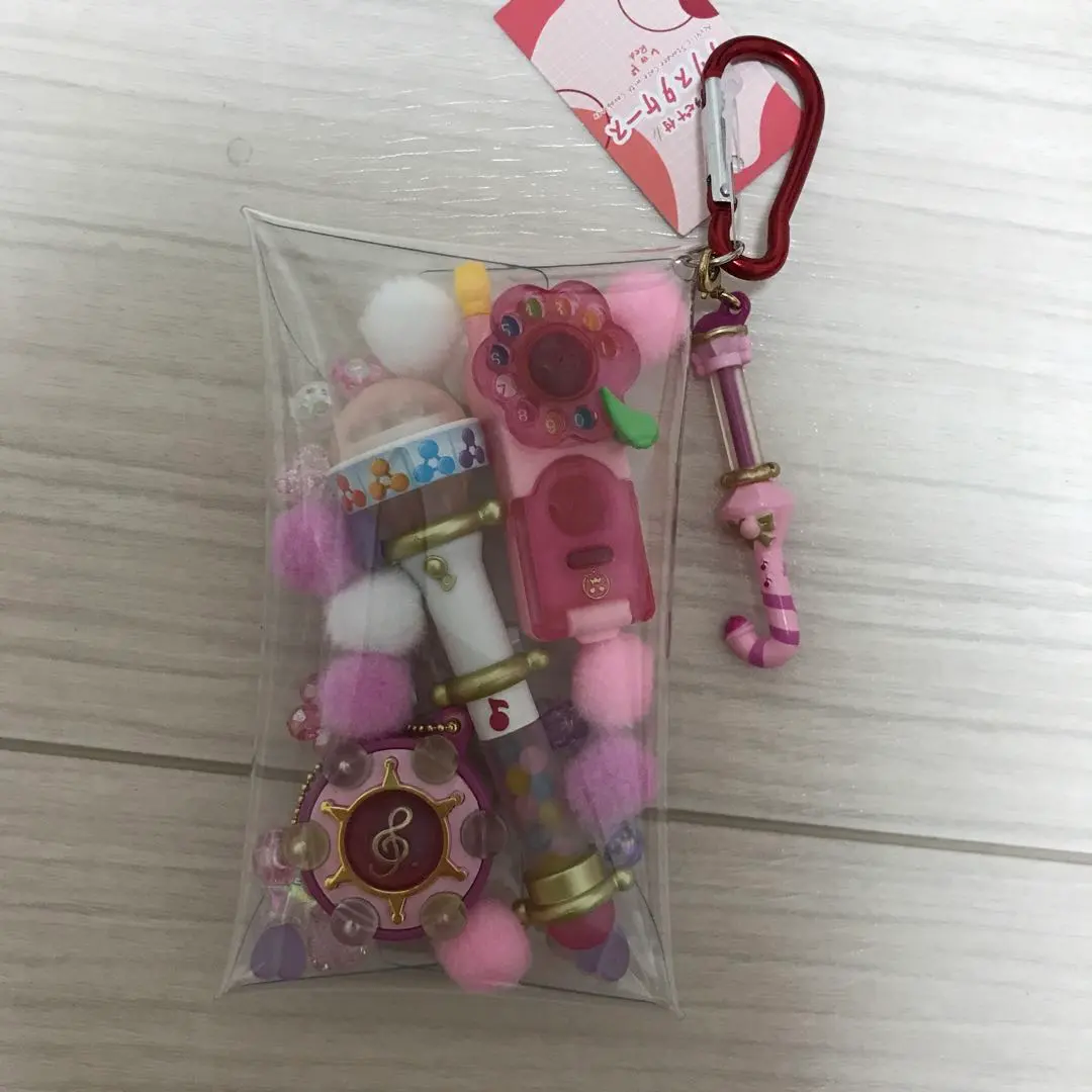 ガチャ詰めポーチ　おジャ魔女どれみ　パックンチョ　コスメ　ピンク