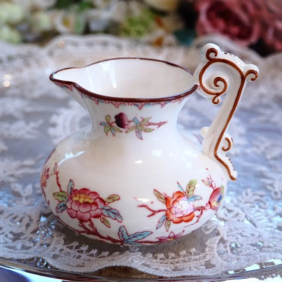 ♡断捨離中♡即購入歓迎♡ サルグミンヌ　クリーマー　ピッチャー フランスアンティーク サルグミンヌ 花リムのクリーマー
