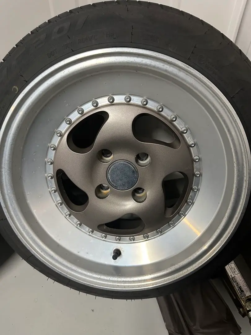 15インチ 8J +20 PCD100 4穴 メッシュ　深リム　ホイールセット 4本セット Rayone Racing 686 15インチ 8J+20 4H PCD100