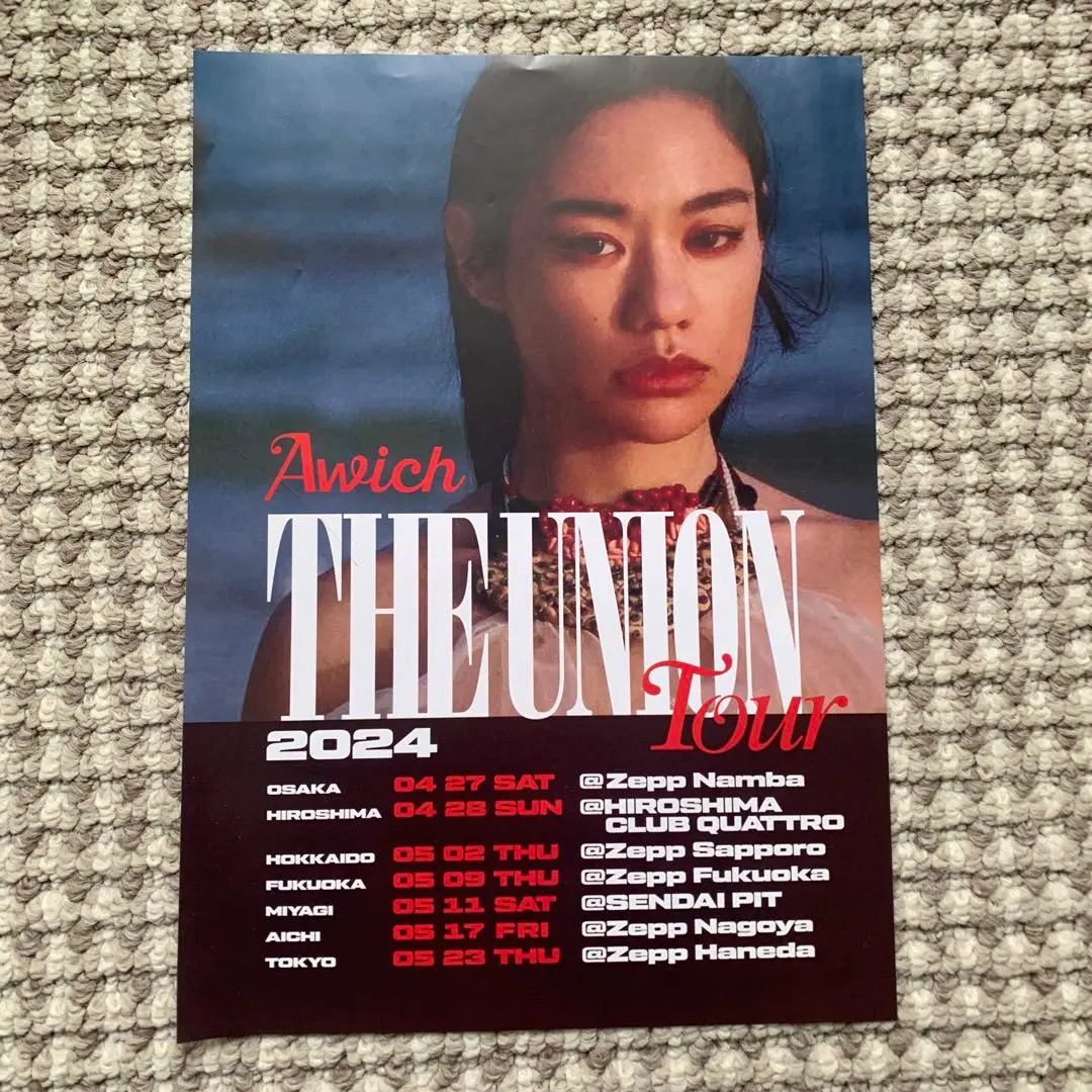【新品未使用】Awich THE UNION. ポスター付き Awich THE UNION 2023ライブポスター（限定）