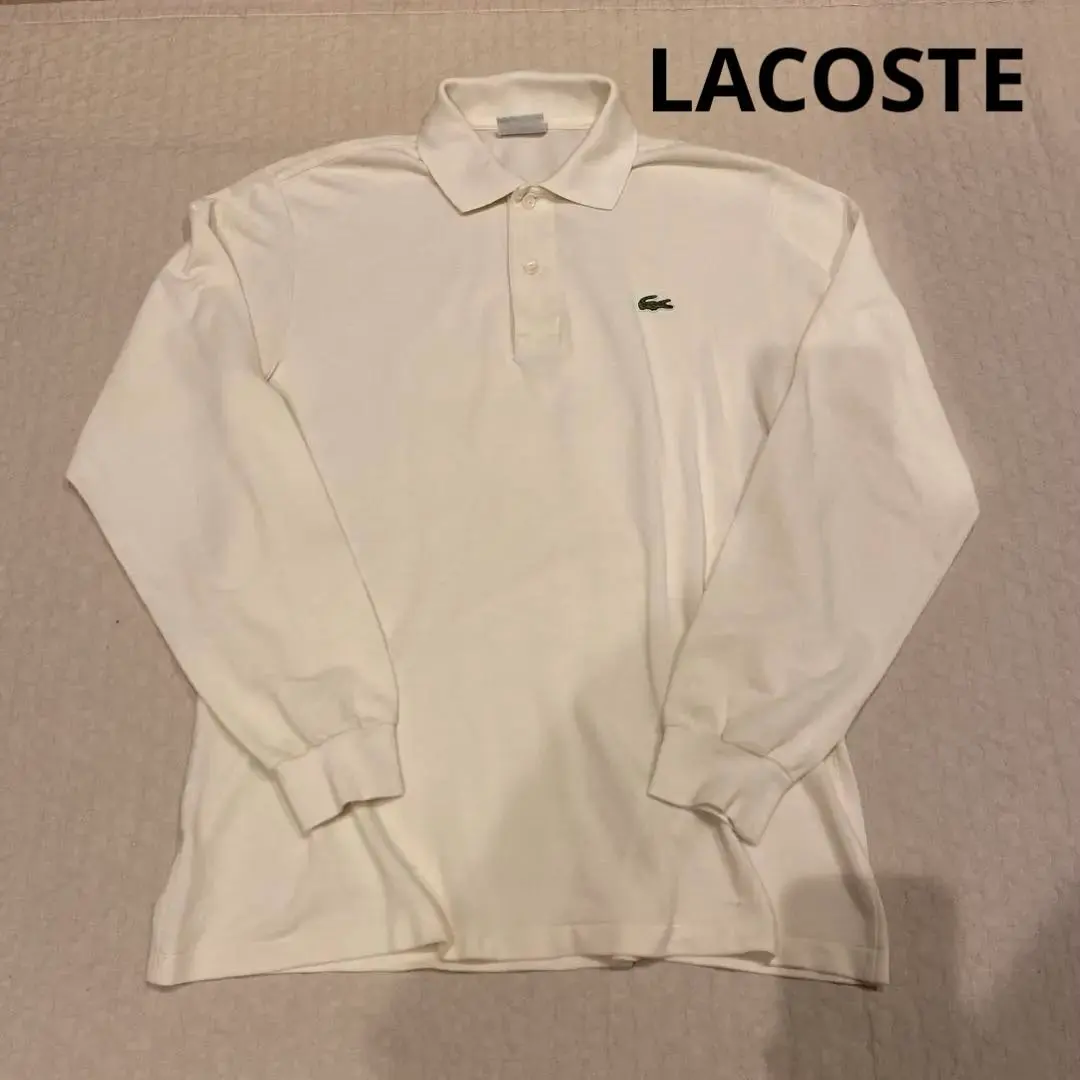 Thumbnail of LACOSTE Off-white color long sleeve polo shirt Size 3 5191L