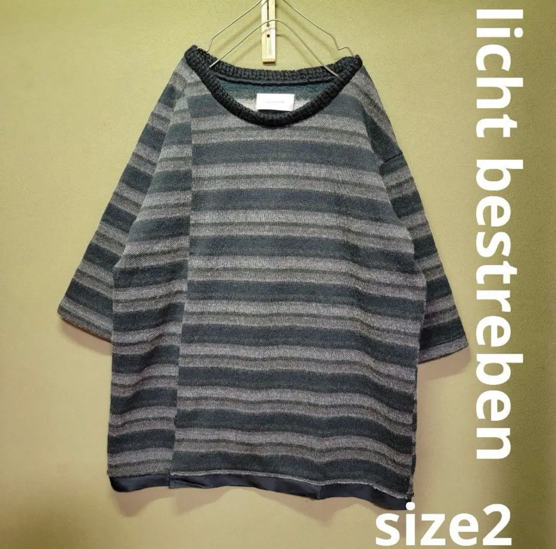 Licht Bestreben プリーツリブニットサイドベンツTシャツ Licht Bestreben プリーツリブニットサイドベンツTシャツ トップス