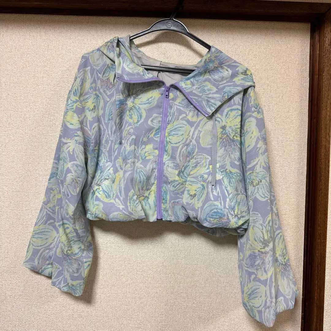 【新品タグ付き】Lilly Brown クロップド丈スウェットパーカー WEB限定カラー】Lily Bearハーフジップクロップドスウェット
