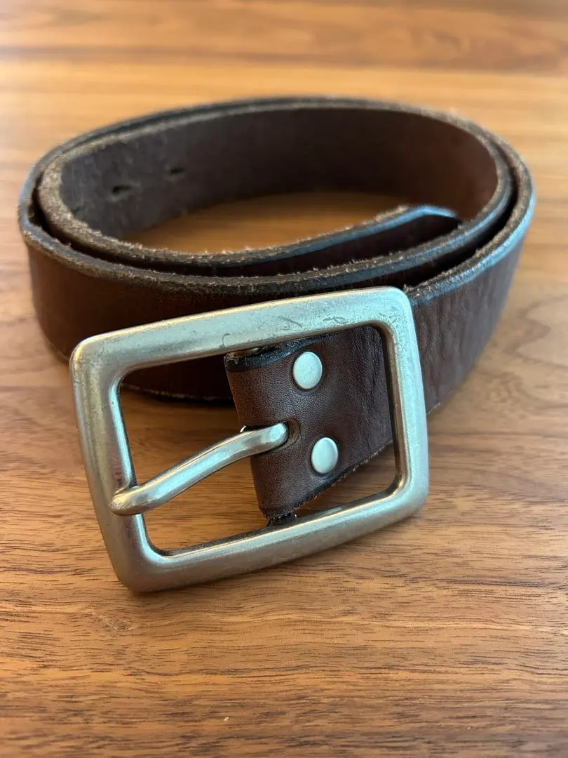 真皮 棕色腰帶 日本製造 的縮圖