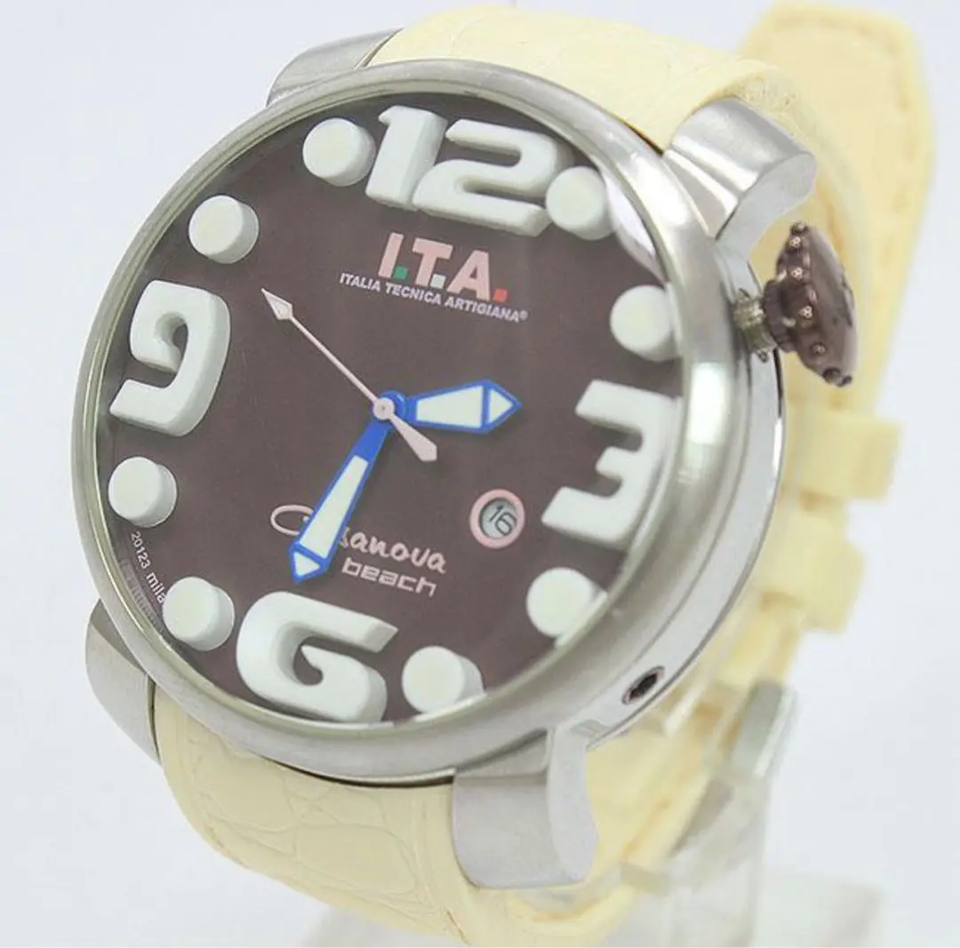 ★ＵＳＥＤ正規品　極美品　I.T.Aカサノバクロノ　メンズ腕時計 2025年最新】i.t.a 腕時計 カサノバの人気アイテム - メルカリ