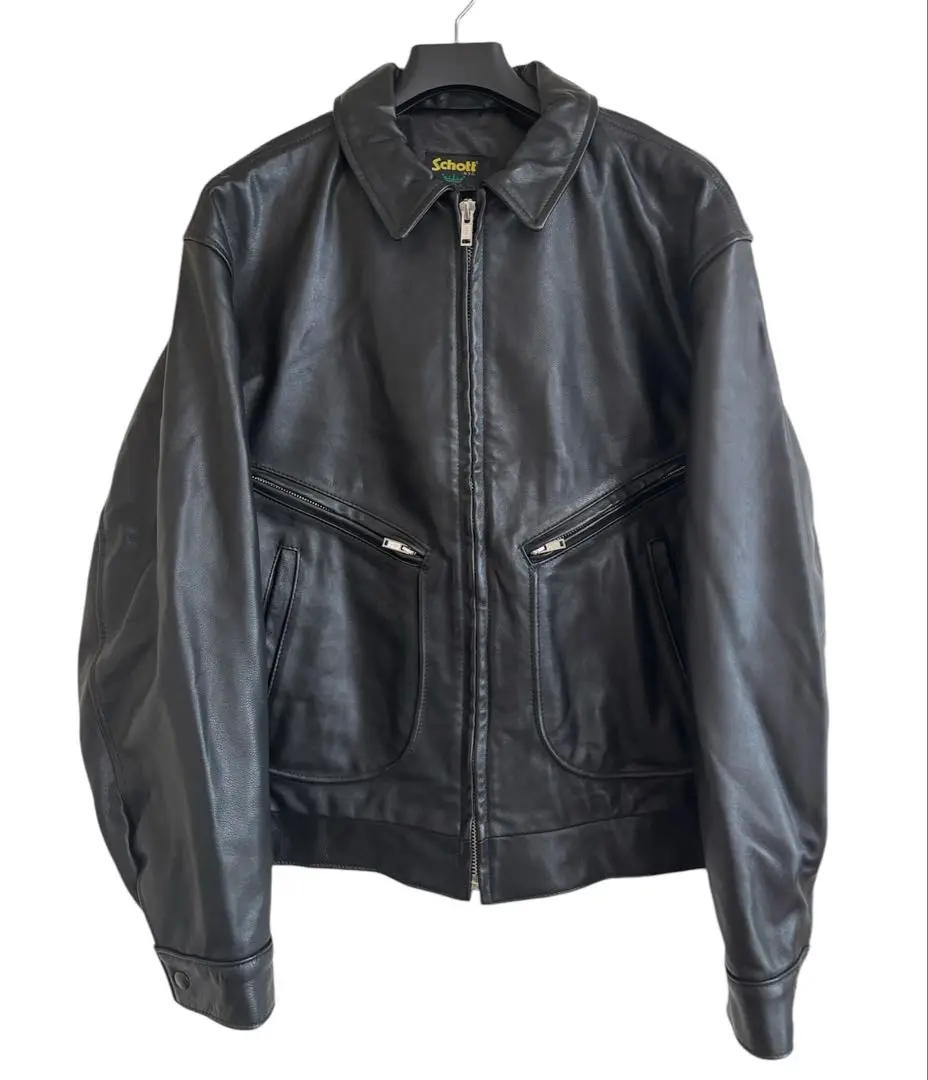 極美品　シュプリーム×ショット　レザージャケット　ブルゾン　M ブラック　牛革 極美品 シュプリーム×ショット レザージャケット ブルゾン M