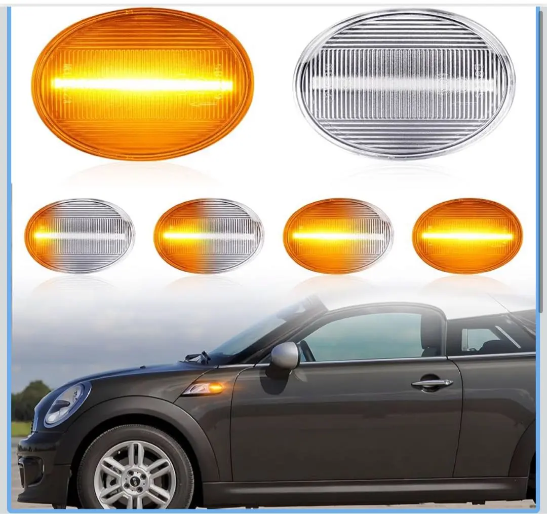 MINI R56サイドマーカー Amazon | ッドライトカバー 用ミニクーパー R56 R57 サイド
