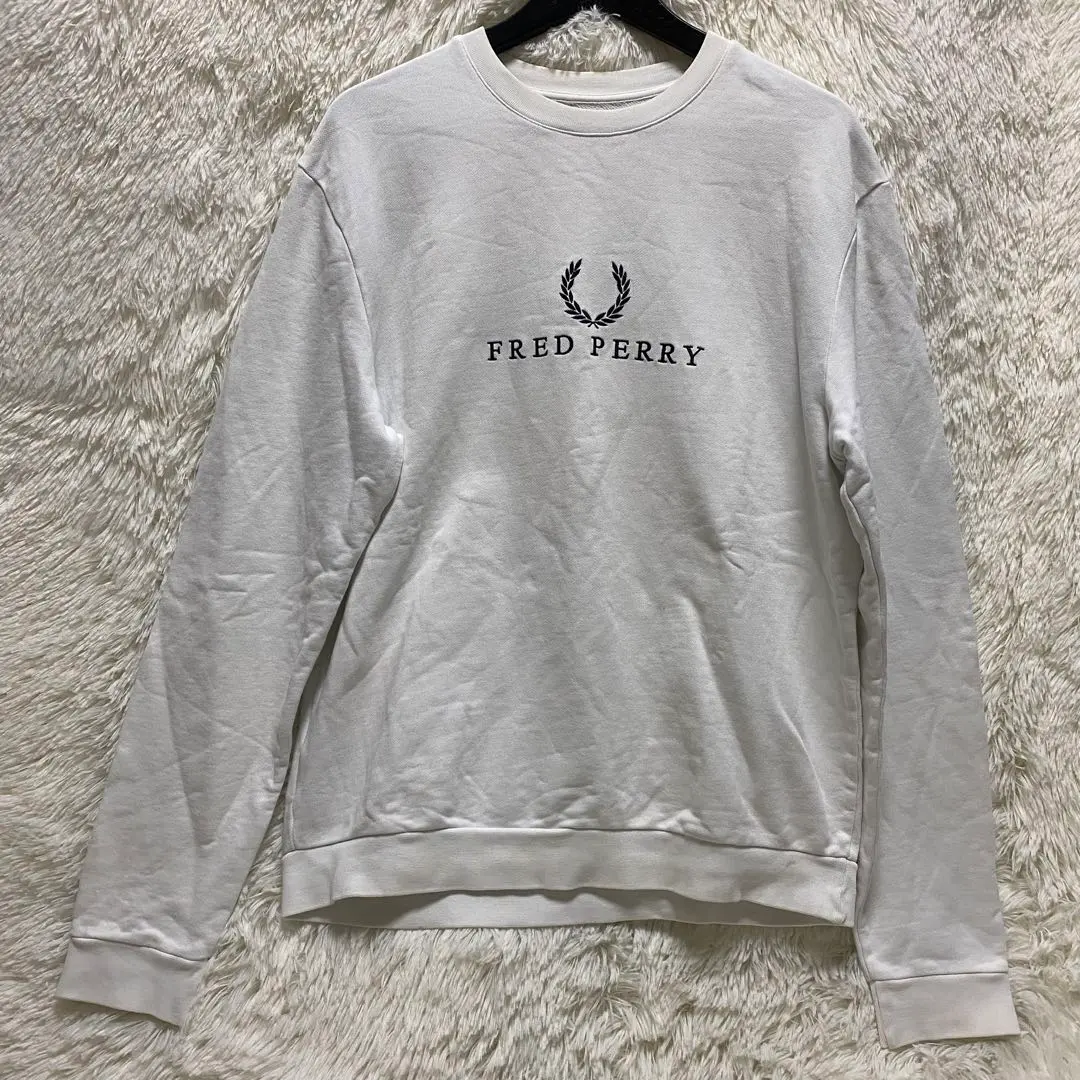 Thumbnail of FRED PERRY Center Logo Embroidered Sweatshirt White M Size