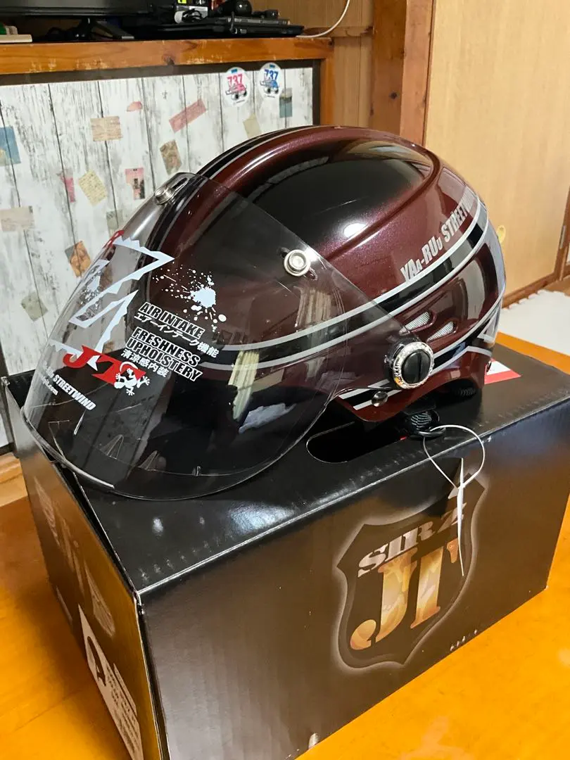 ヤールーヘルメット　ヴィンテージ　バイザー付き 沖縄 ヤールー ヘルメット ヴィンテージの通販 by toto's shop