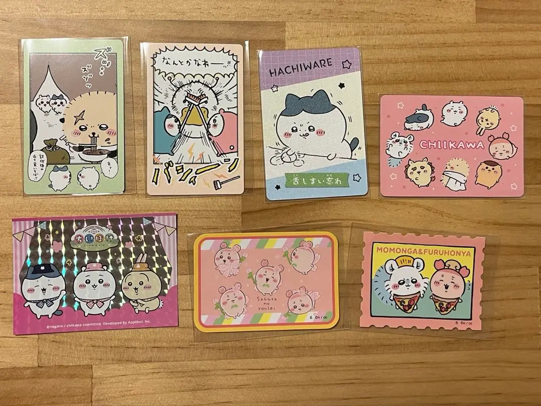 Thumbnail of Chikawa Hachiware Momonga Used Bookstore Card & Sticker Set