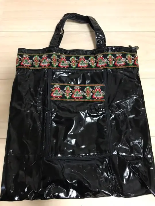 公家美智子　黒い花柄刺繍トートバック　ボストンバッグ　中にポーチ付き 2025年最新】プチポアン バッグの人気アイテム - メルカリ