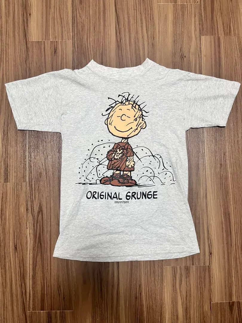 美品 90s LOGOTEL チャーリーブラウン プリント Tシャツ Lサイズ 90s 