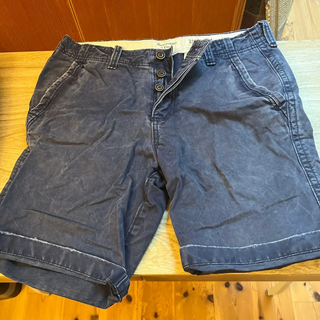 Thumbnail of Abercrombie & Fitch Navy Shorts 32